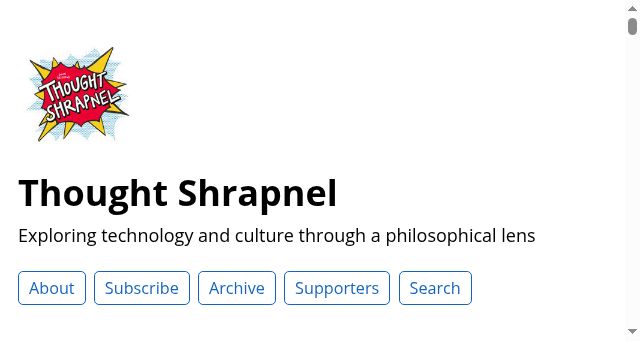 Screenshot of thoughtshrapnel.com