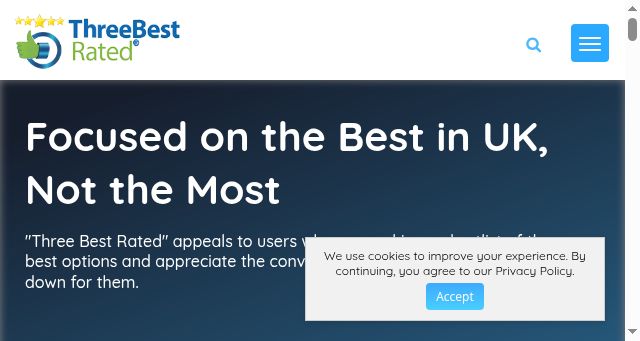 Screenshot of threebestrated.co.uk