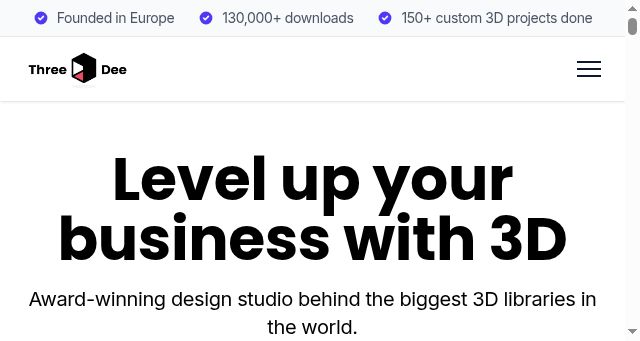 Screenshot of threedee.design