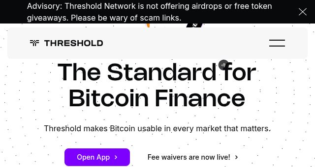 Screenshot of threshold.network