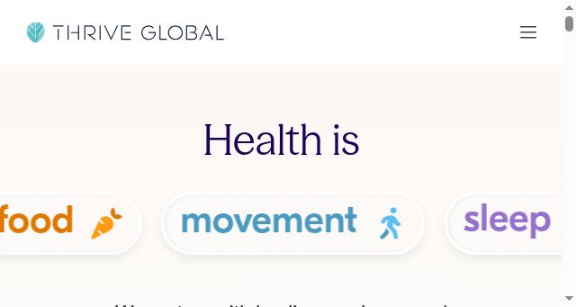 Screenshot of thriveglobal.com
