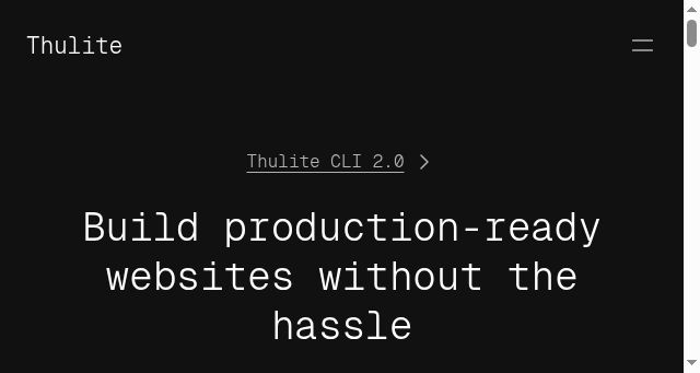 Screenshot of thulite.io