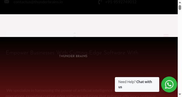 Screenshot of thunderbrains.in