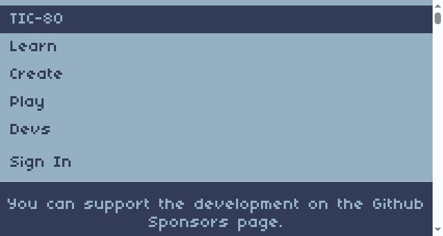 Screenshot of tic80.com