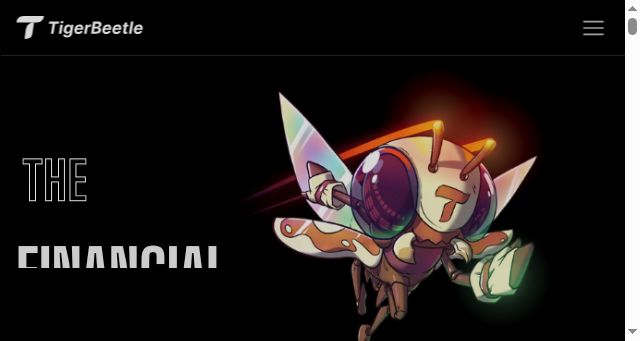 Screenshot of tigerbeetle.com