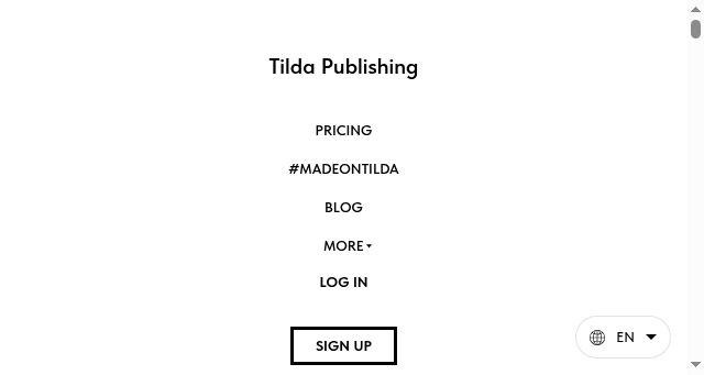 Screenshot of tilda.by