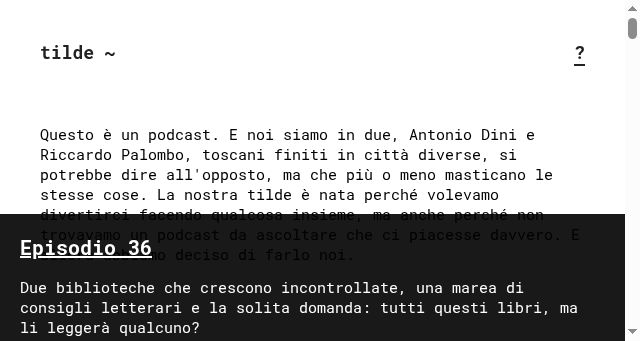 Screenshot of tilde.show