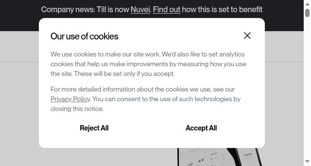 Screenshot of tillpayments.com