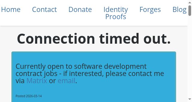 Screenshot of timedout.uk