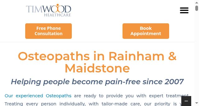 Screenshot of timwoodhealthcare.co.uk