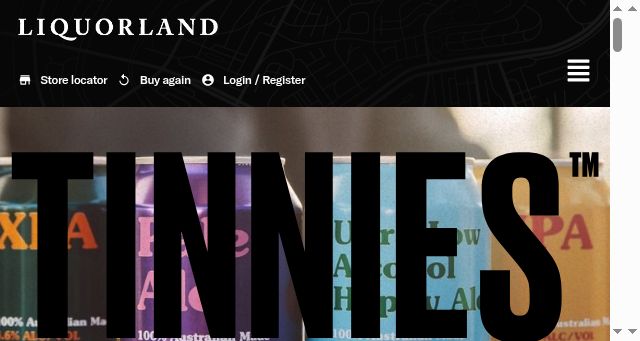 Screenshot of tinniesbeer.com.au
