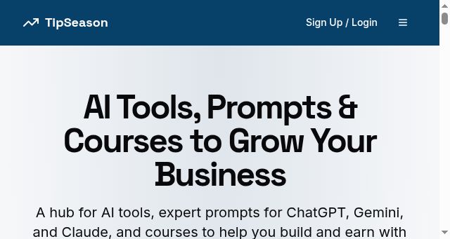 Screenshot of tipseason.com