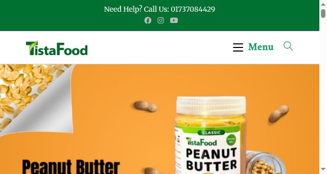 Screenshot of tistafood.com