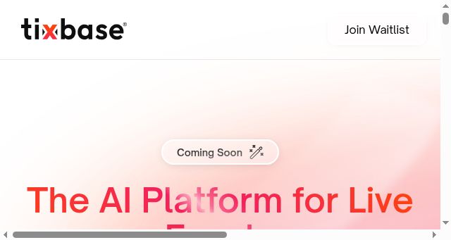 Screenshot of tixbase.com