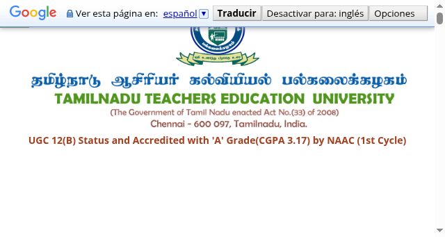 Screenshot of tnteu.ac.in