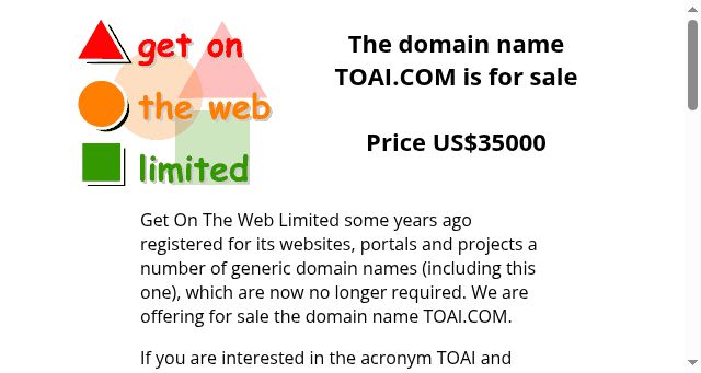 Screenshot of toai.com