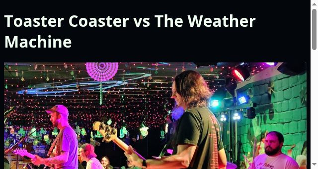 Screenshot of toastercoastervstheweathermachine.com