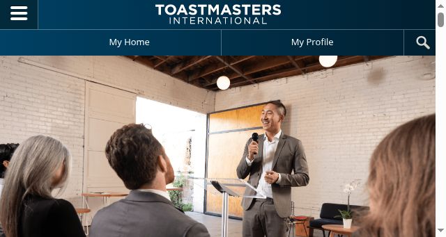 Screenshot of toastmasters.org