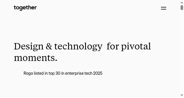 Screenshot of together.agency