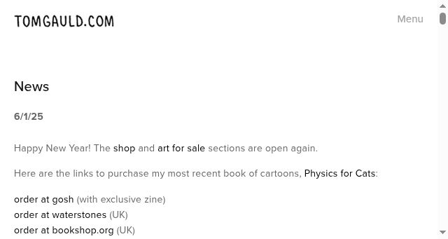 Screenshot of tomgauld.com