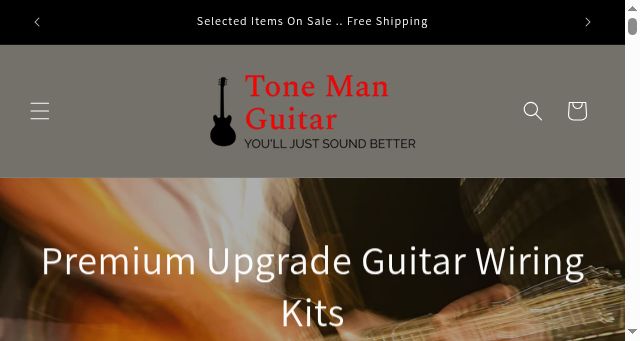 Screenshot of tonemanguitar.com