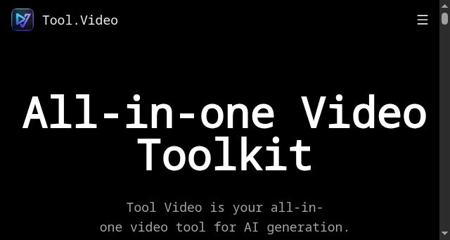 Screenshot of tool.video