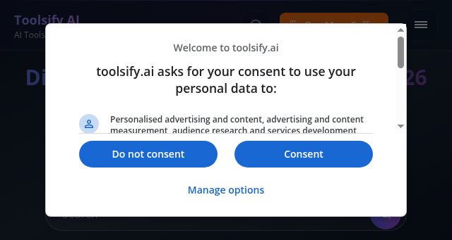 Screenshot of toolsify.ai