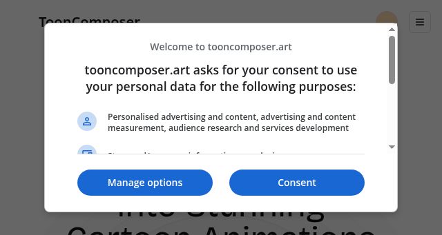 Screenshot of tooncomposer.art