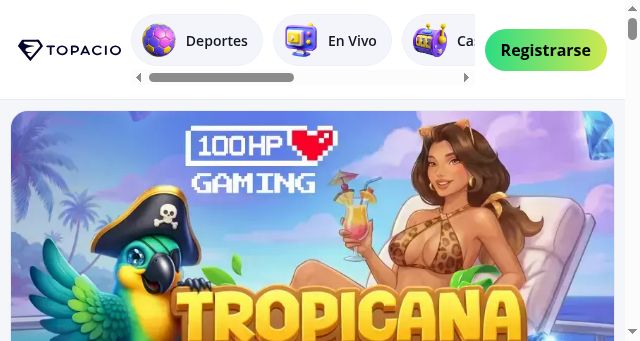 Screenshot of topacio-casino-bo.com
