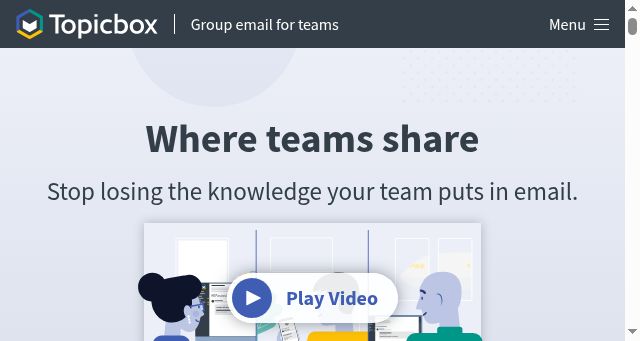 Screenshot of topicbox.com