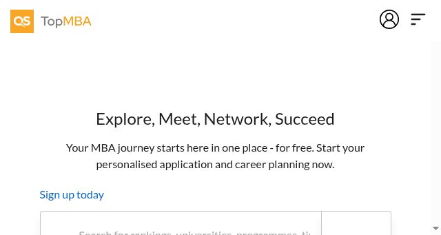 Screenshot of topmba.com