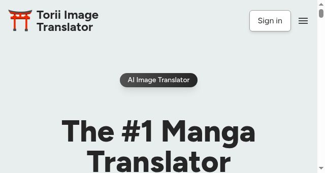 Screenshot of toriitranslate.com