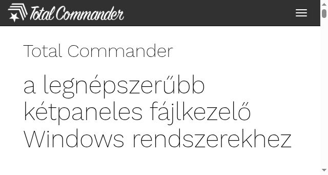 Screenshot of totalcommander.hu