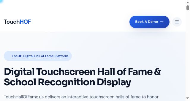 Screenshot of touchhalloffame.us