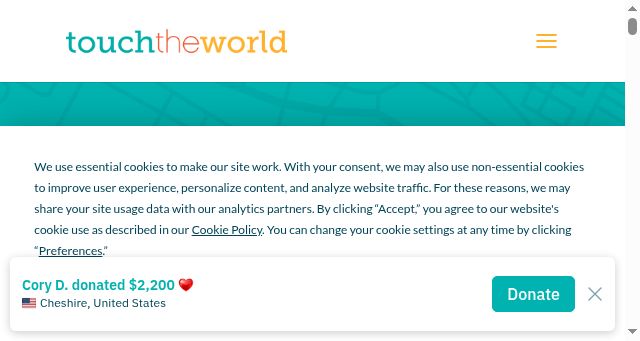 Screenshot of touchtheworld.org