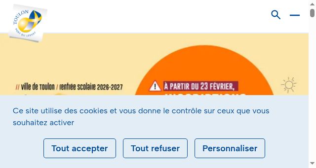 Screenshot of toulon.fr