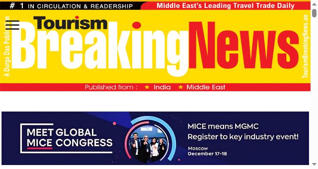 Screenshot of tourismbreakingnews.ae