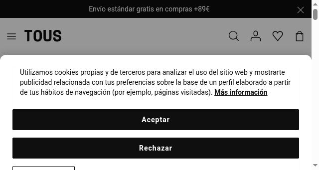 Screenshot of tous.com