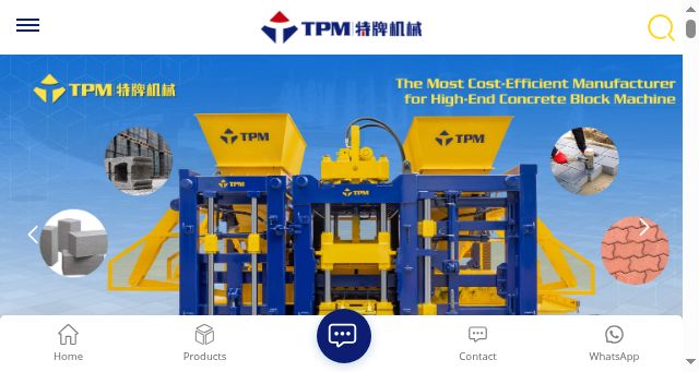 Screenshot of tpmbrickmachine.com