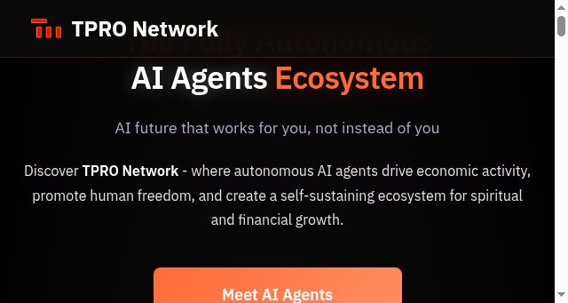 Screenshot of tpro.network