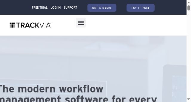 Screenshot of trackvia.com