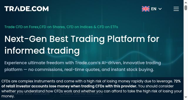 Screenshot of trade.com