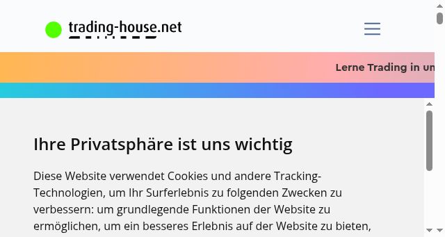 Screenshot of trading-house.net