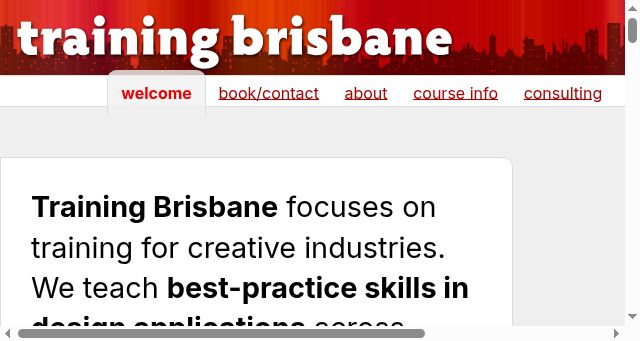 Screenshot of trainingbrisbane.com