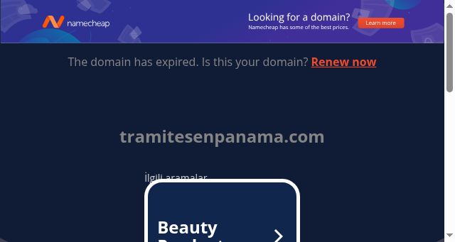Screenshot of tramitesenpanama.com