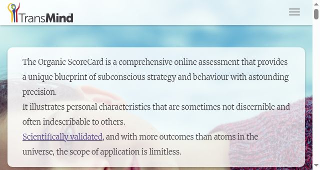 Screenshot of transmind.me