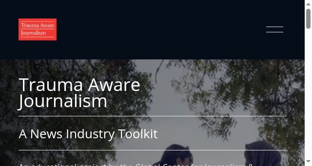 Screenshot of traumaawarejournalism.org