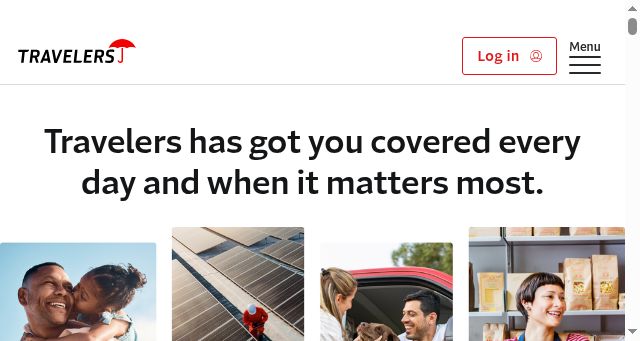 Screenshot of travelers.com