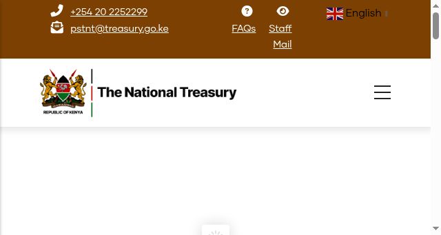 Screenshot of treasury.go.ke