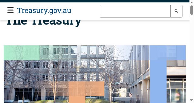 Screenshot of treasury.gov.au